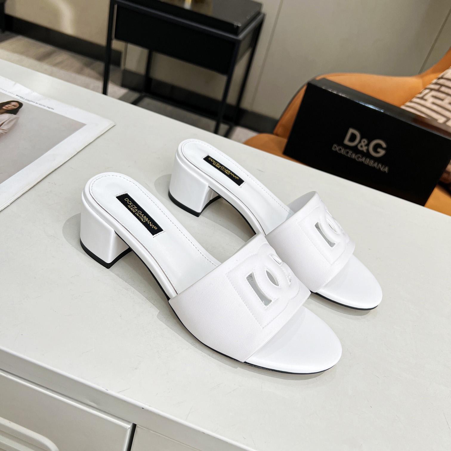 Dolce & Gabbana Calfskin Mules With DG Millennials Logo - PerfectKickZ