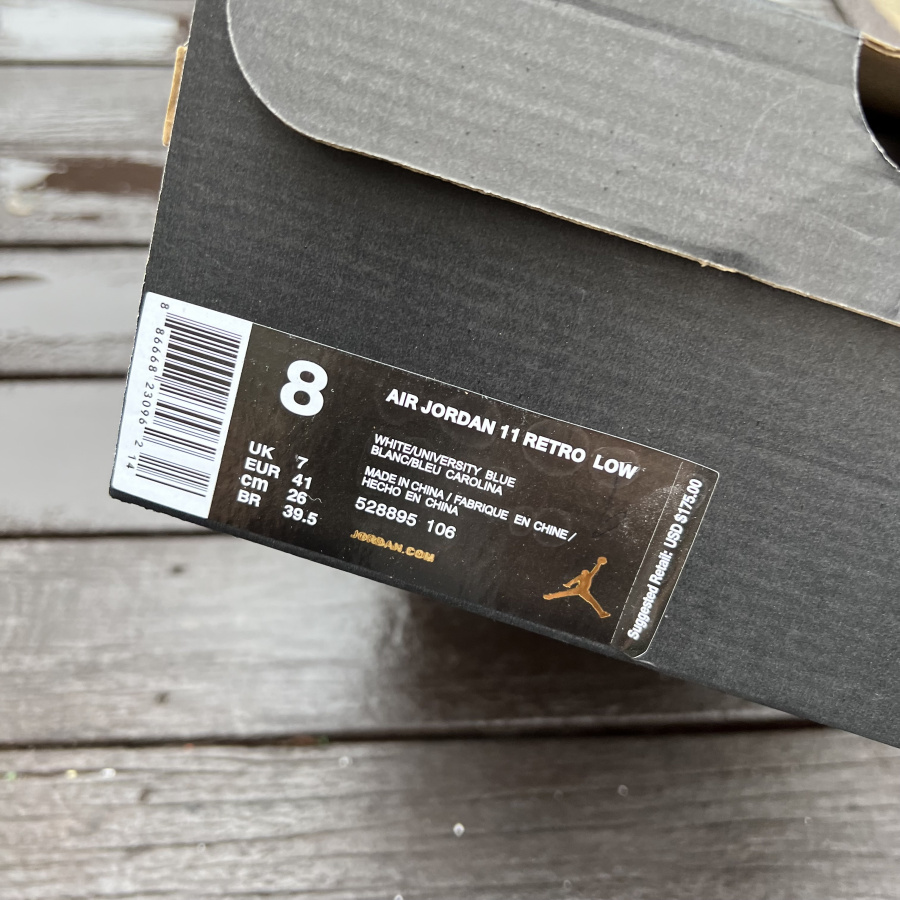 Air Jordan 11 Low UNC AJ11 Sneaker     528895-106 - 