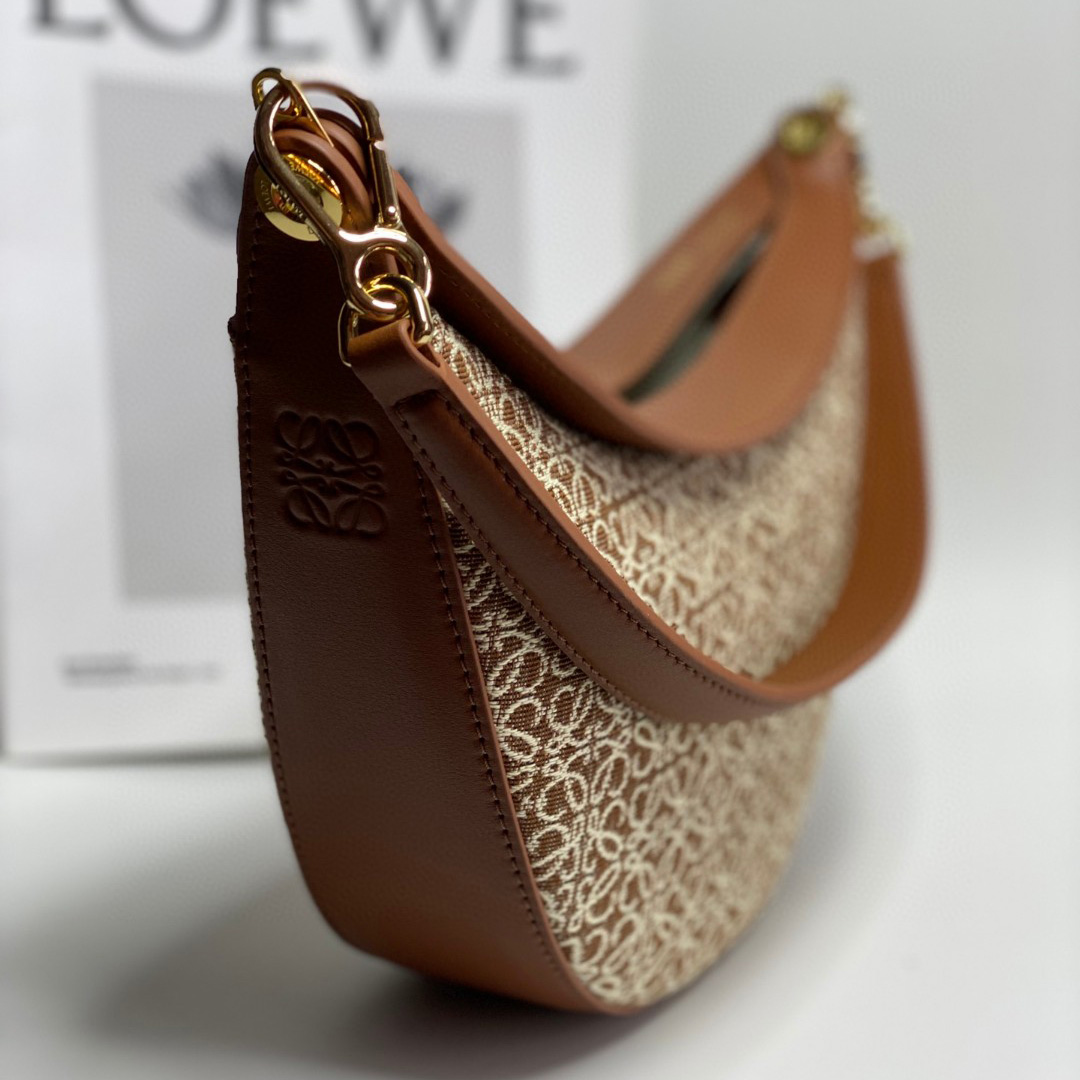 Loewe Small Loewe Luna Bag In Anagram Jacquard And Classic Calfskin(30-12-6cm) - PerfectKickZ