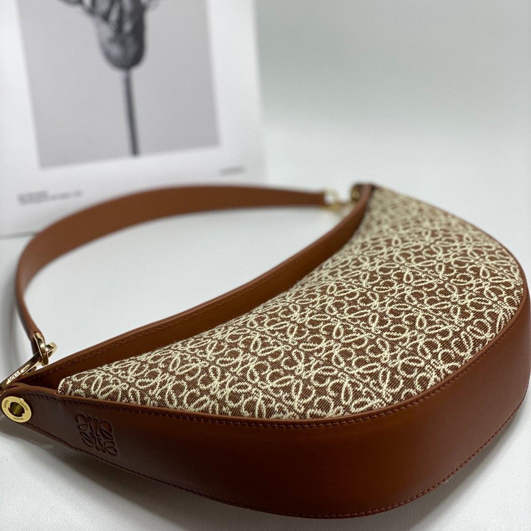 Loewe Small Loewe Luna Bag In Anagram Jacquard And Classic Calfskin(30-12-6cm) - PerfectKickZ