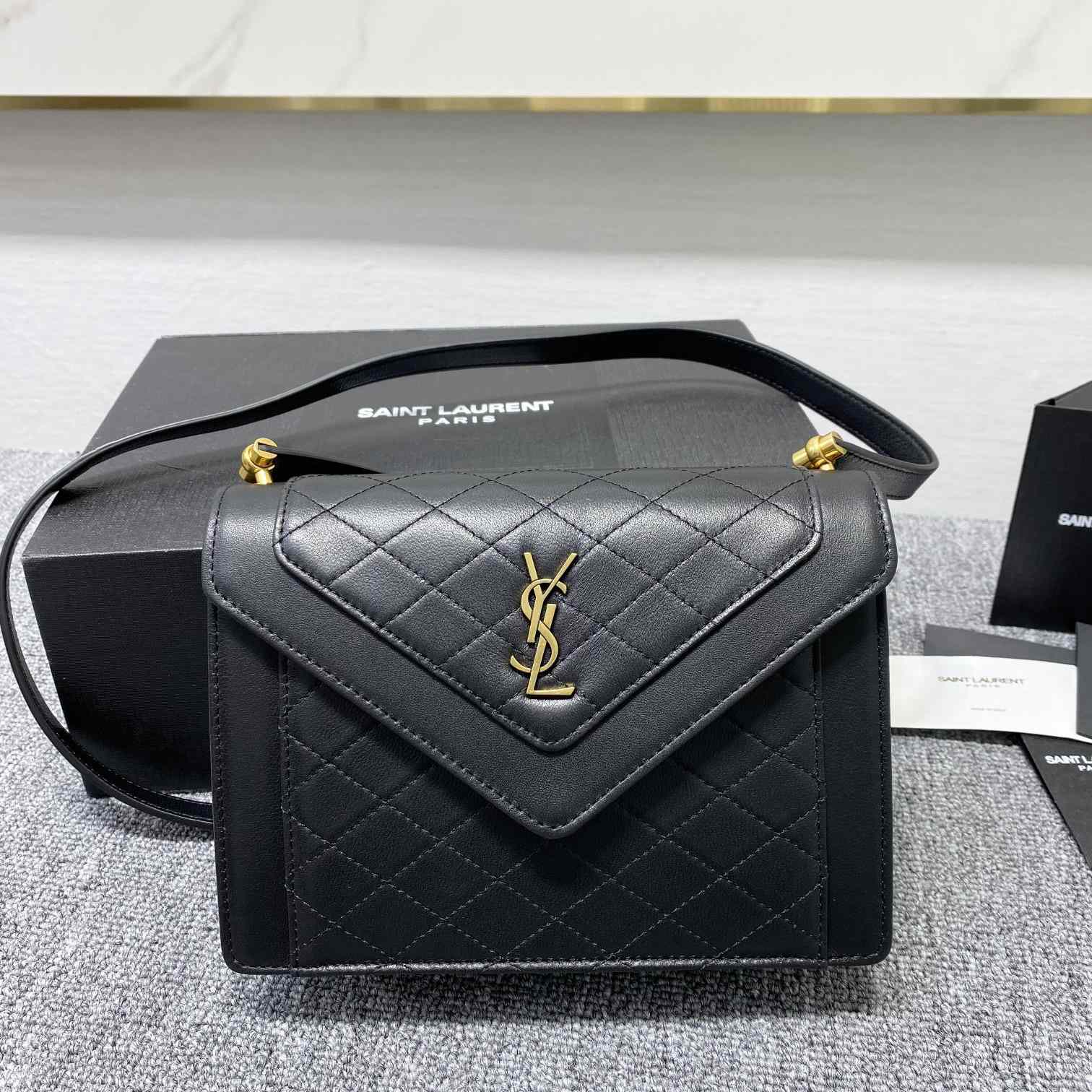 Saint Laurent Gaby Mini Satchel In Quilted Lambskin - PerfectKickZ