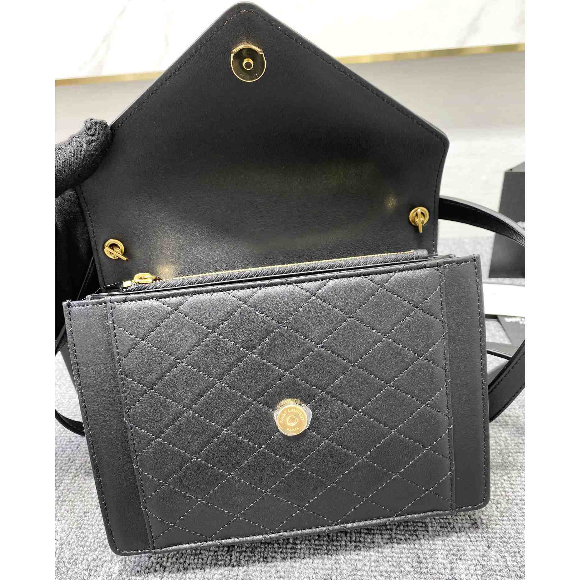 Saint Laurent Gaby Mini Satchel In Quilted Lambskin - PerfectKickZ