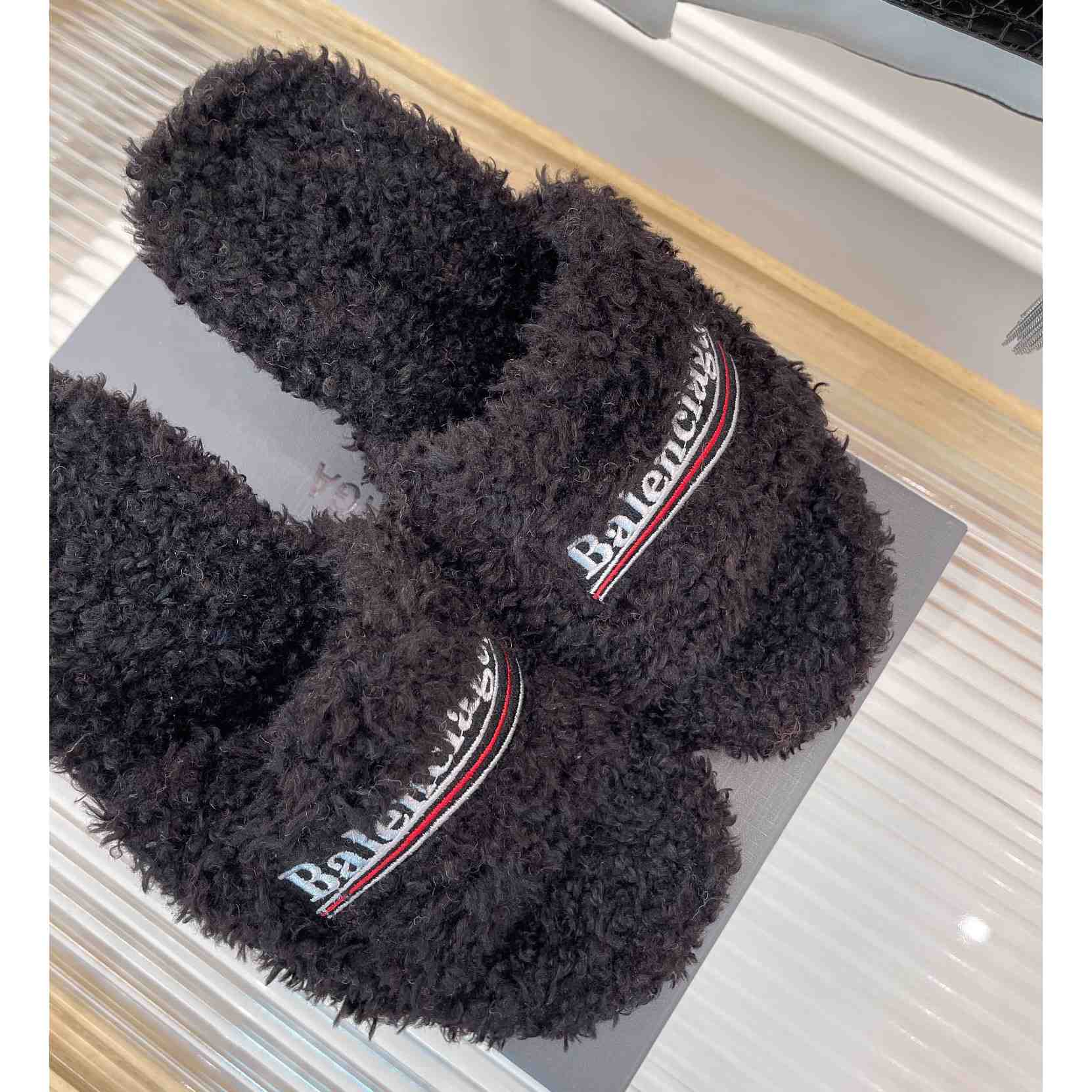 Balenciaga Furry Sandals - PerfectKickZ