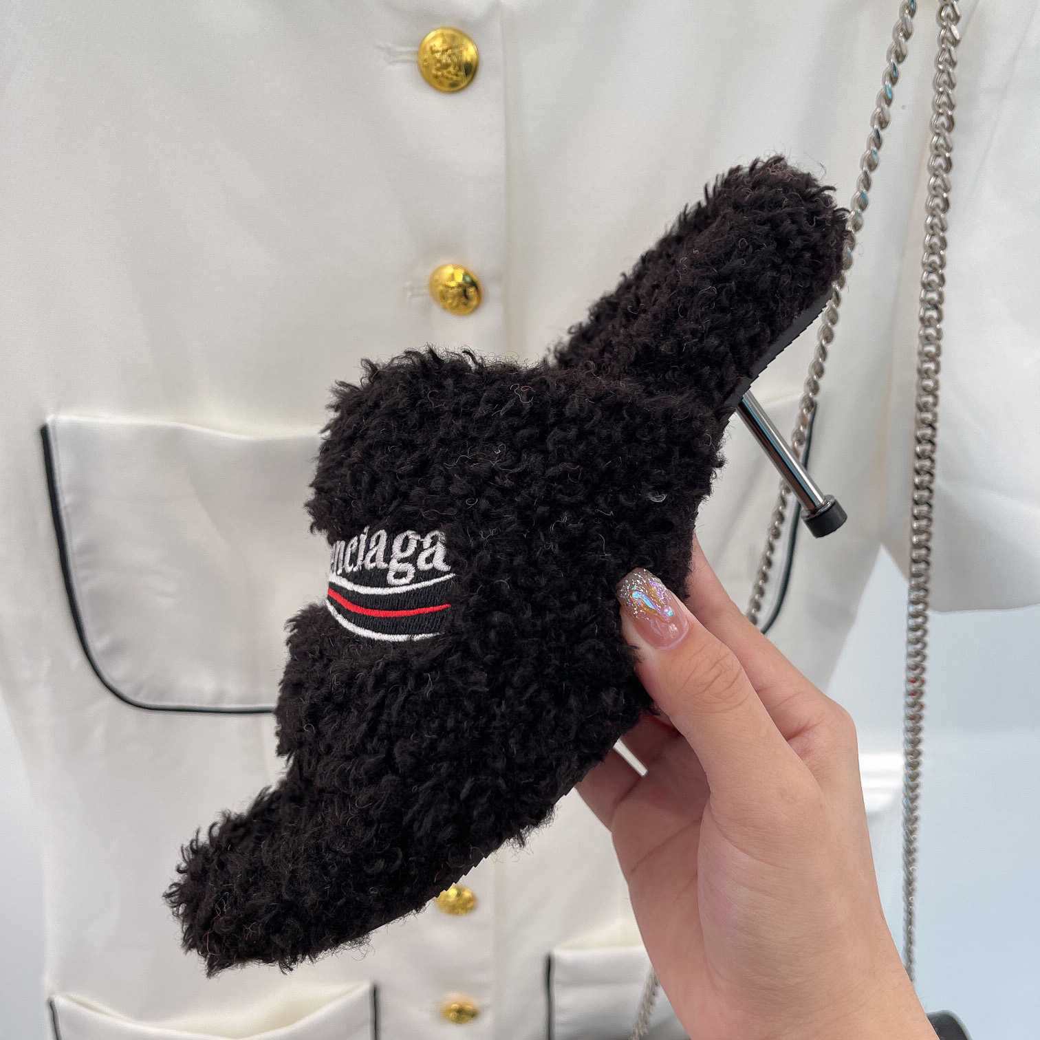 Balenciaga Furry Sandals - PerfectKickZ