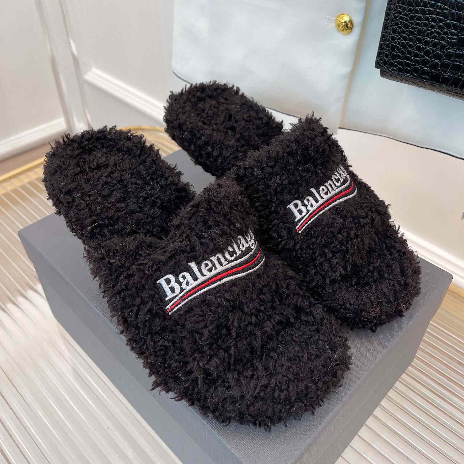 Balenciaga Furry Sandals - PerfectKickZ