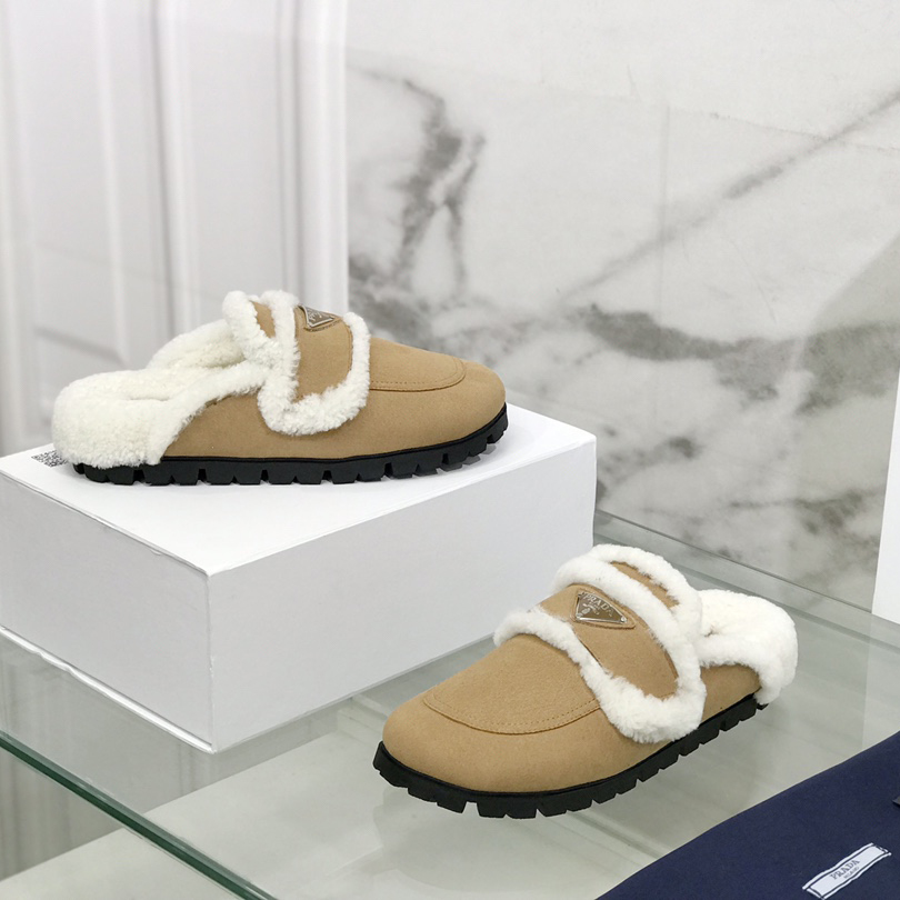 Prada Shearling Slippers - PerfectKickZ