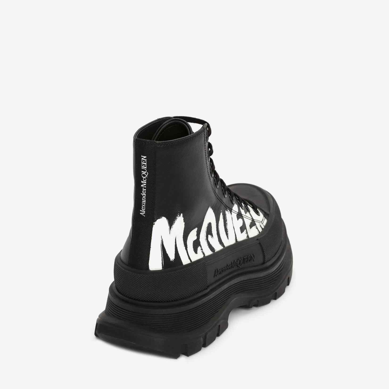 Alexander Mqueen Tread Slick Boot In Black/White - PerfectKickZ