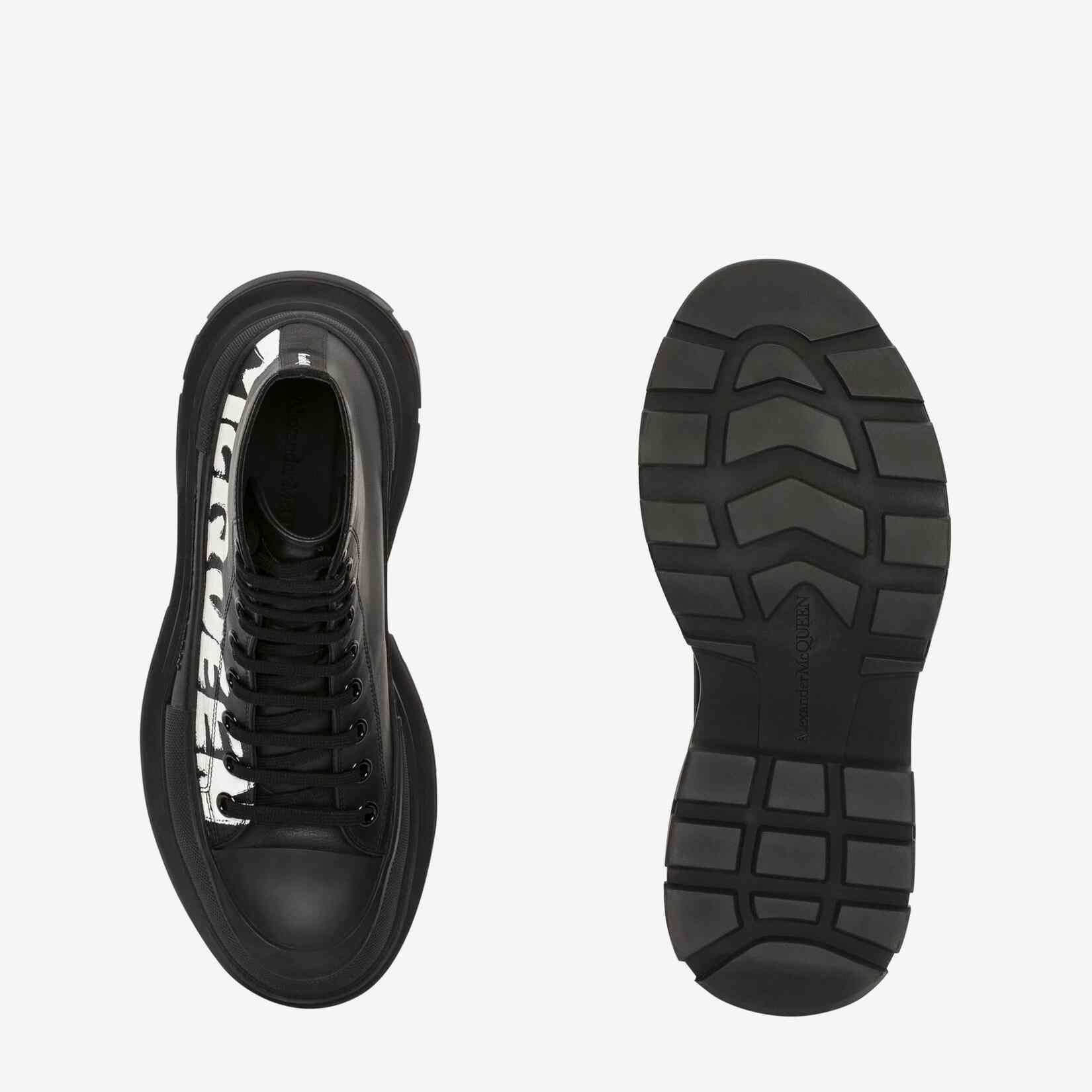 Alexander Mqueen Tread Slick Boot In Black/White - PerfectKickZ