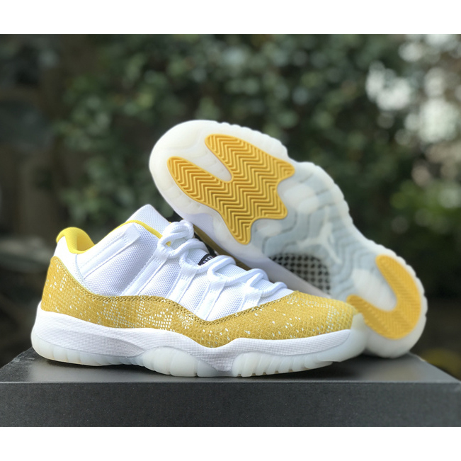 Air Jordan 11 Low “Yellow Snakeskin” Sneakers     Ah7860-107 - PerfectKickZ