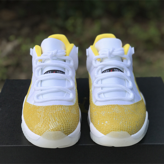Air Jordan 11 Low “Yellow Snakeskin” Sneakers     Ah7860-107 - PerfectKickZ