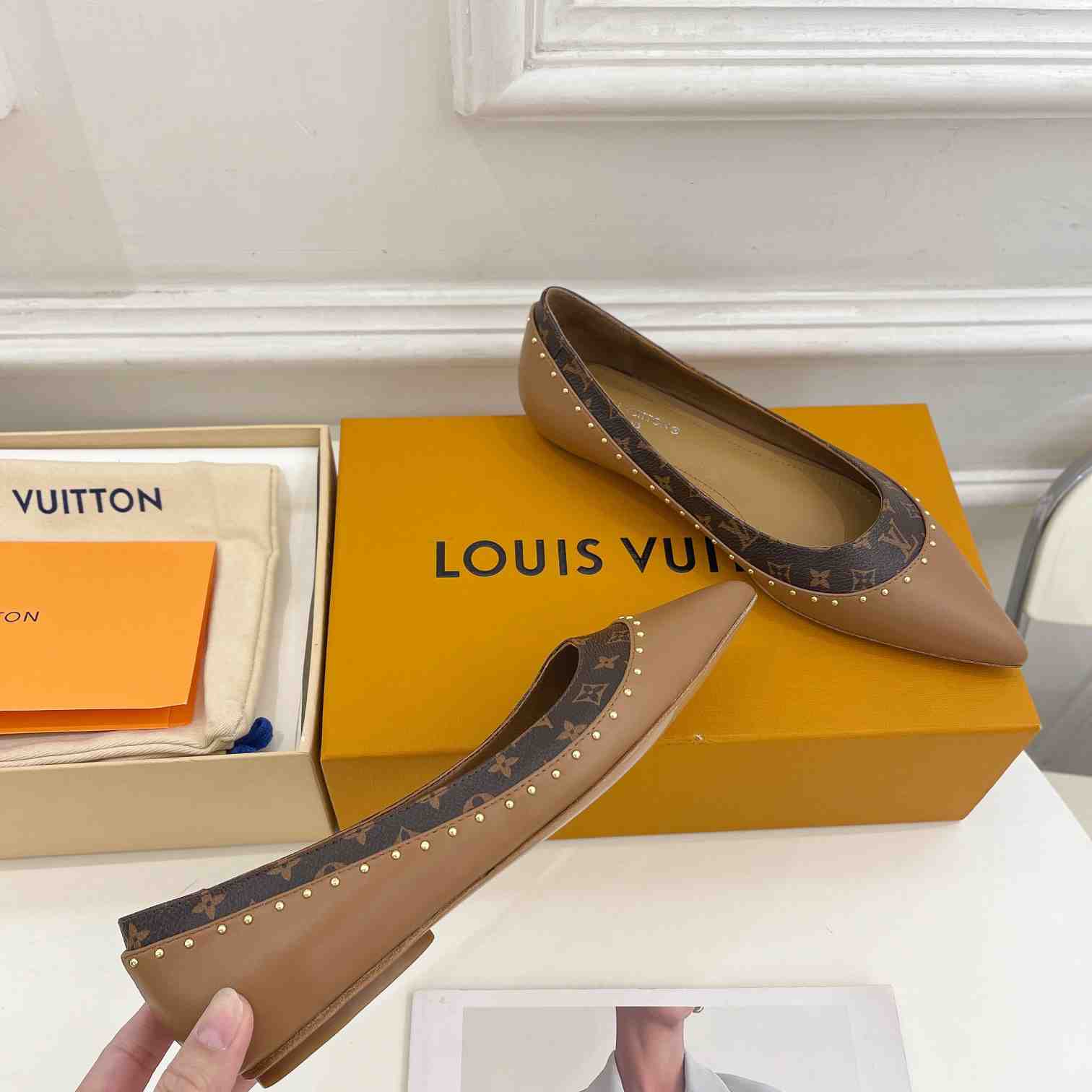 Louis Vuitton Signature Flat Ballerina    - PerfectKickZ
