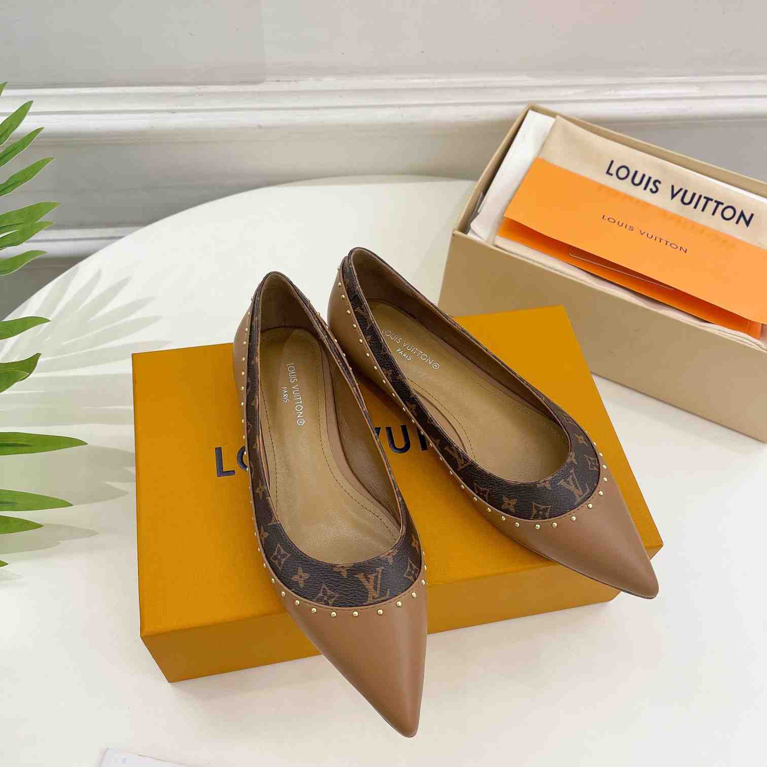 Louis Vuitton Signature Flat Ballerina    - PerfectKickZ