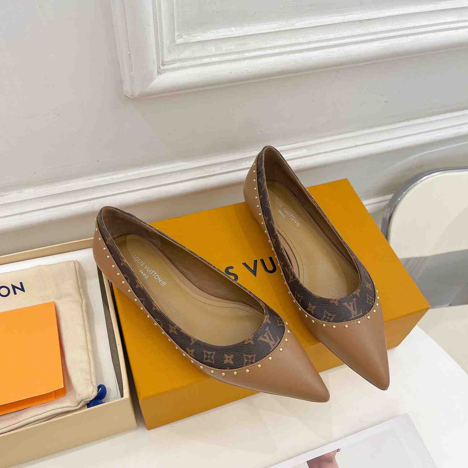Louis Vuitton Signature Flat Ballerina    - PerfectKickZ