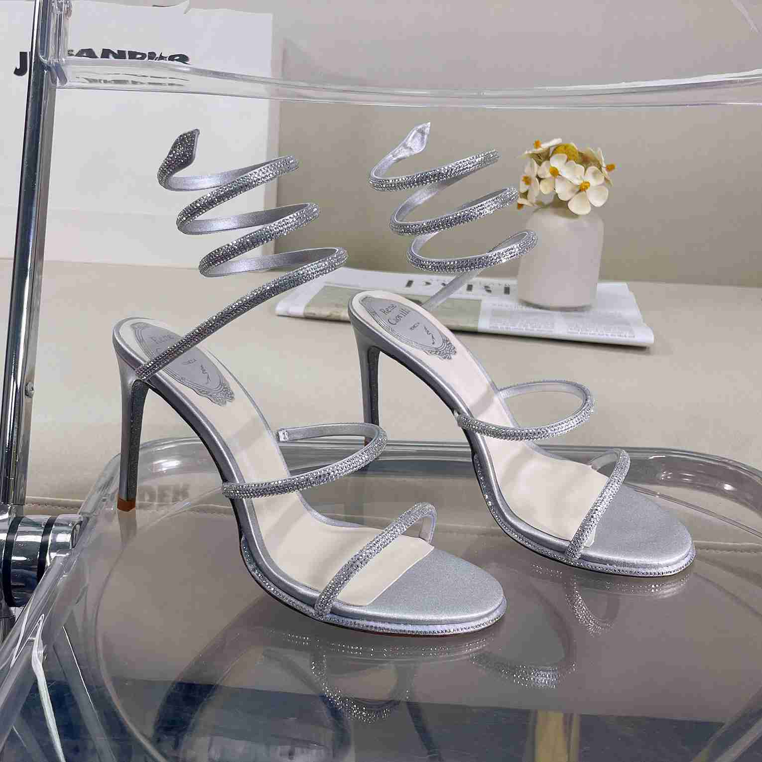 Rene Caovilla Cleo Open-Toe Sandals - PerfectKickZ