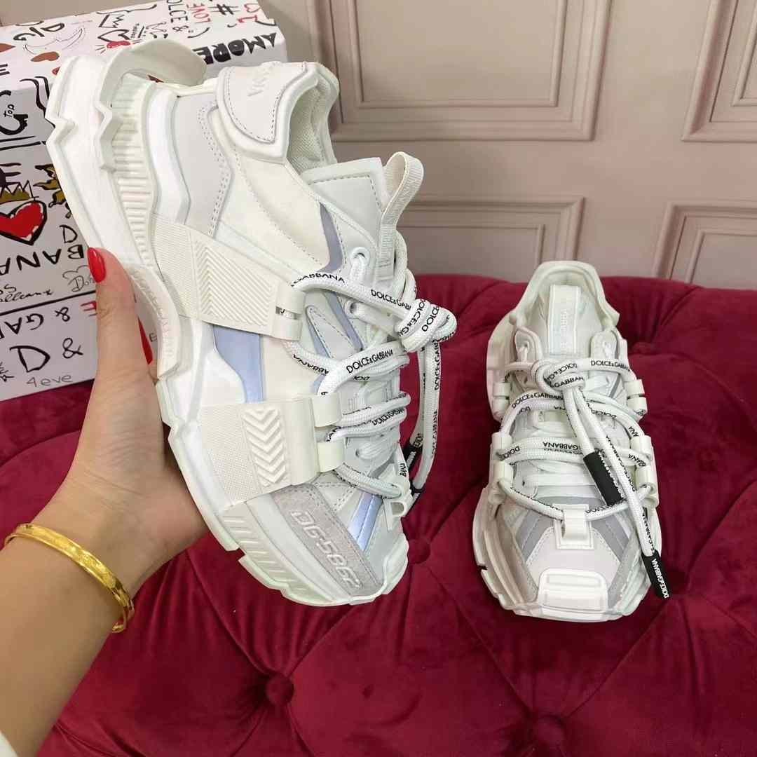 Dolce & Gabbana Mixed-Material Space Sneakers - PerfectKickZ