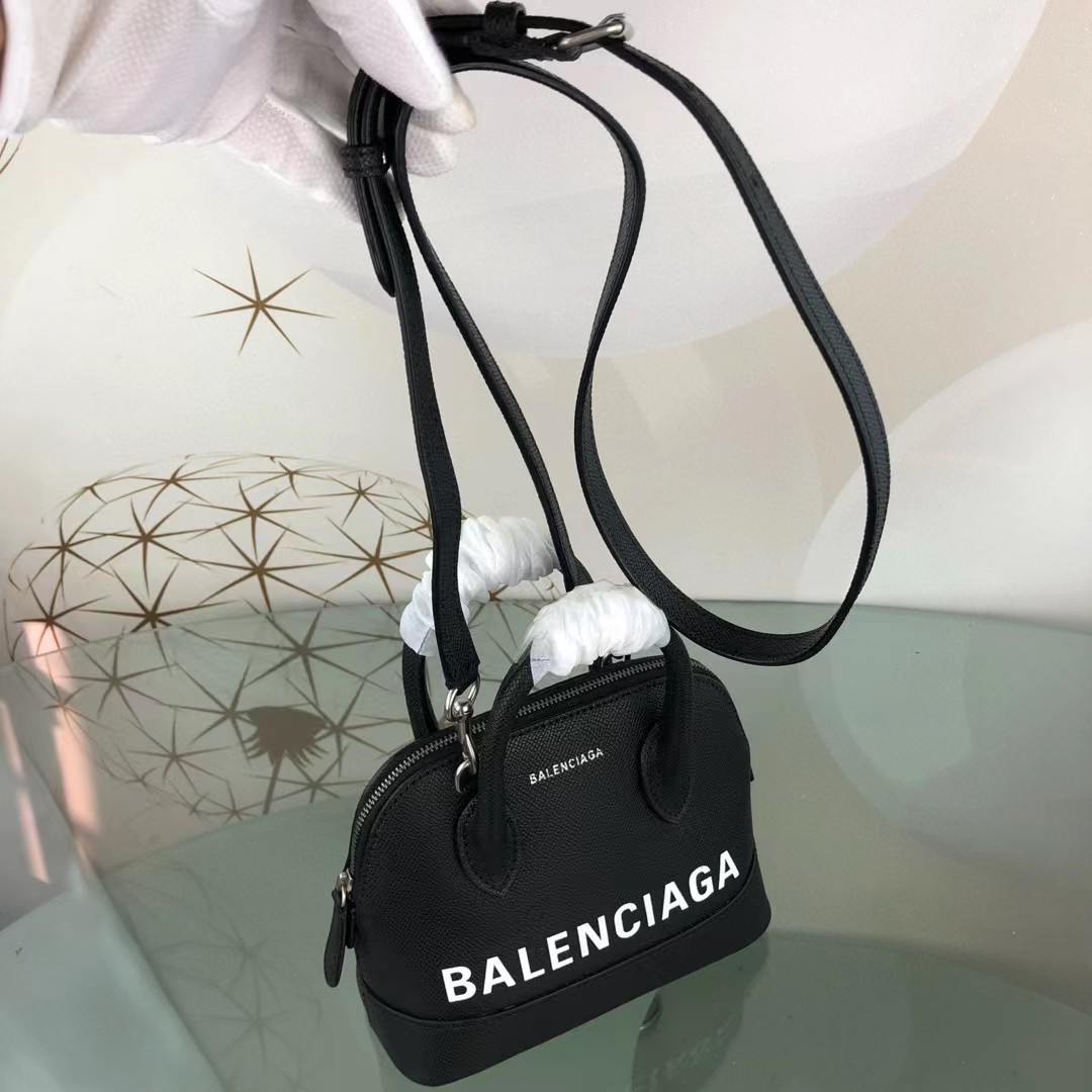 Balenciaga Women's Ville Small Handbag In Black/White (19-21-8cm) - PerfectKickZ