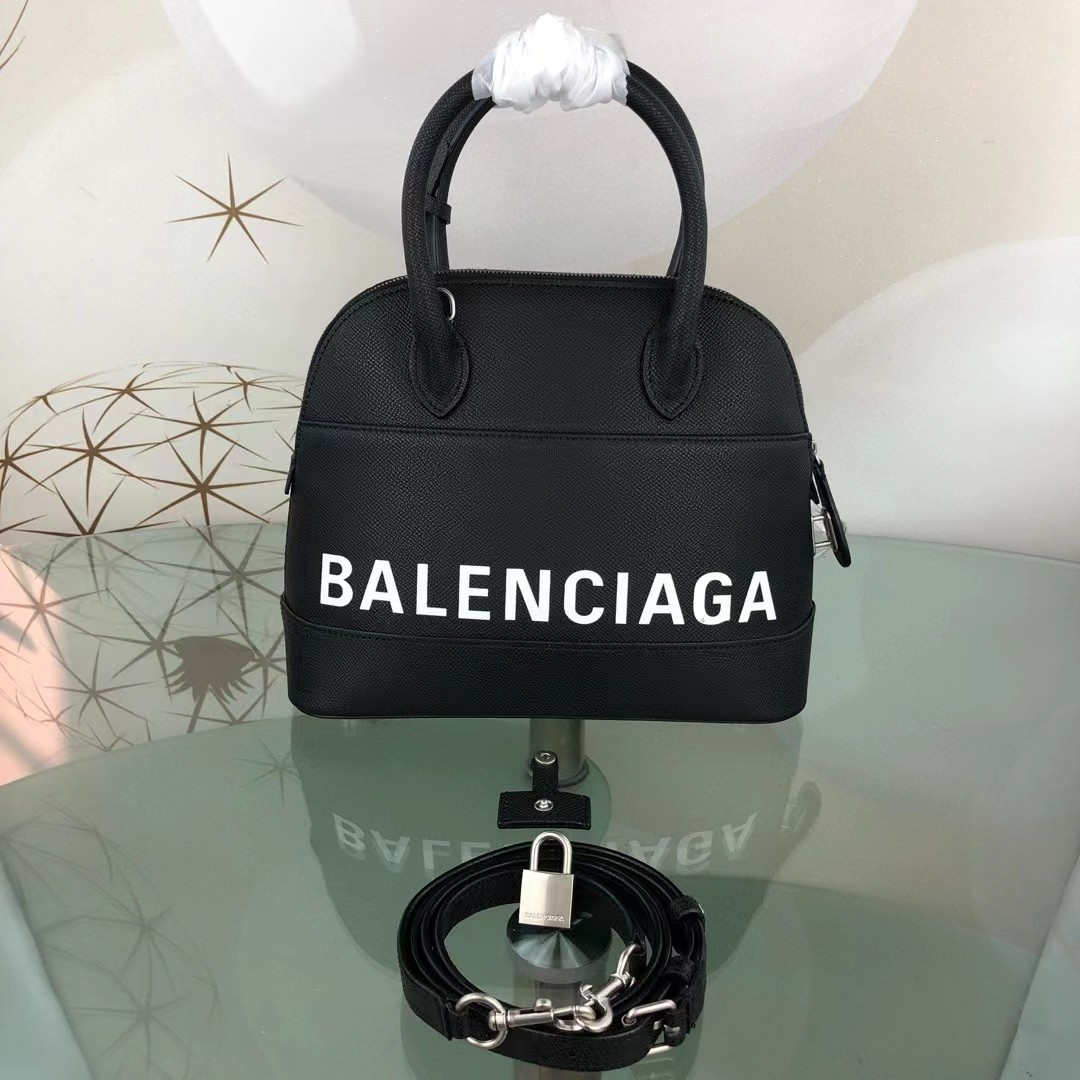 Balenciaga Women's Ville Small Handbag In Black/White (19-21-8cm) - PerfectKickZ