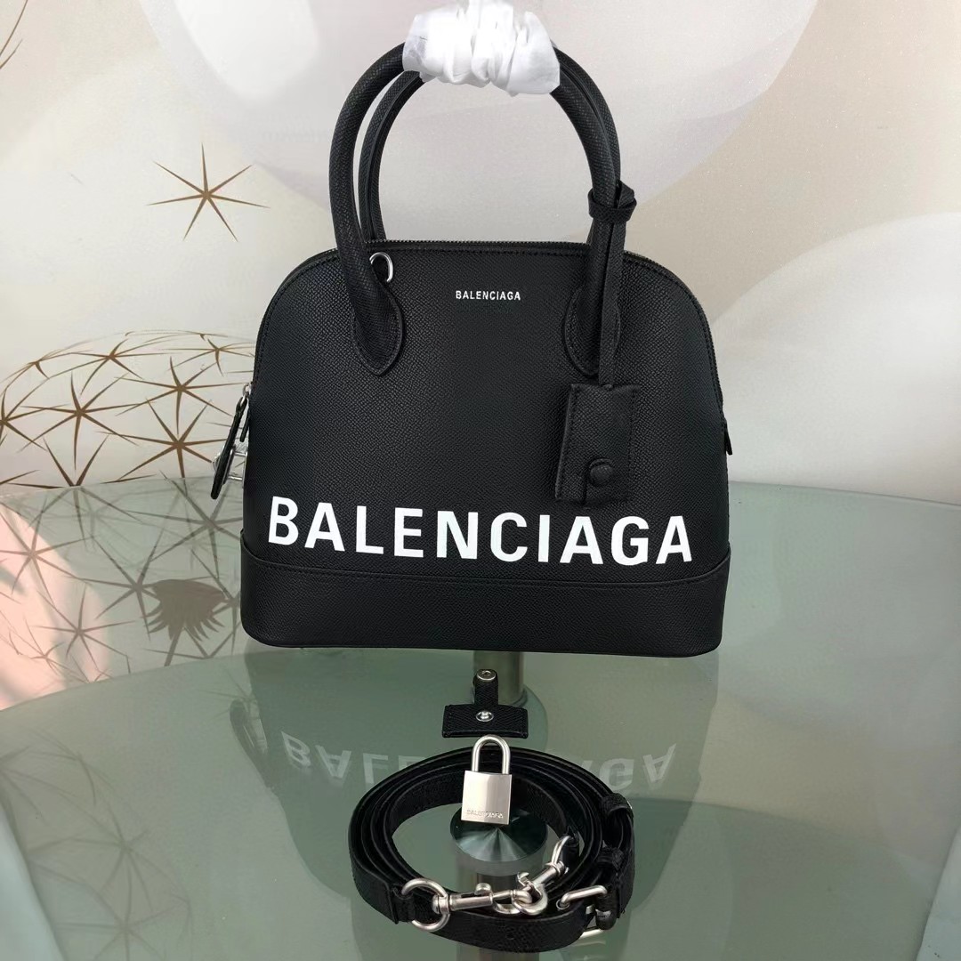 Balenciaga Women's Ville Small Handbag In Black/White (19-21-8cm) - PerfectKickZ