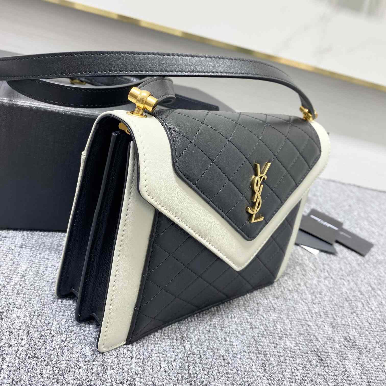 Saint Laurent Gaby Mini Satchel In Quilted Lambskin - PerfectKickZ