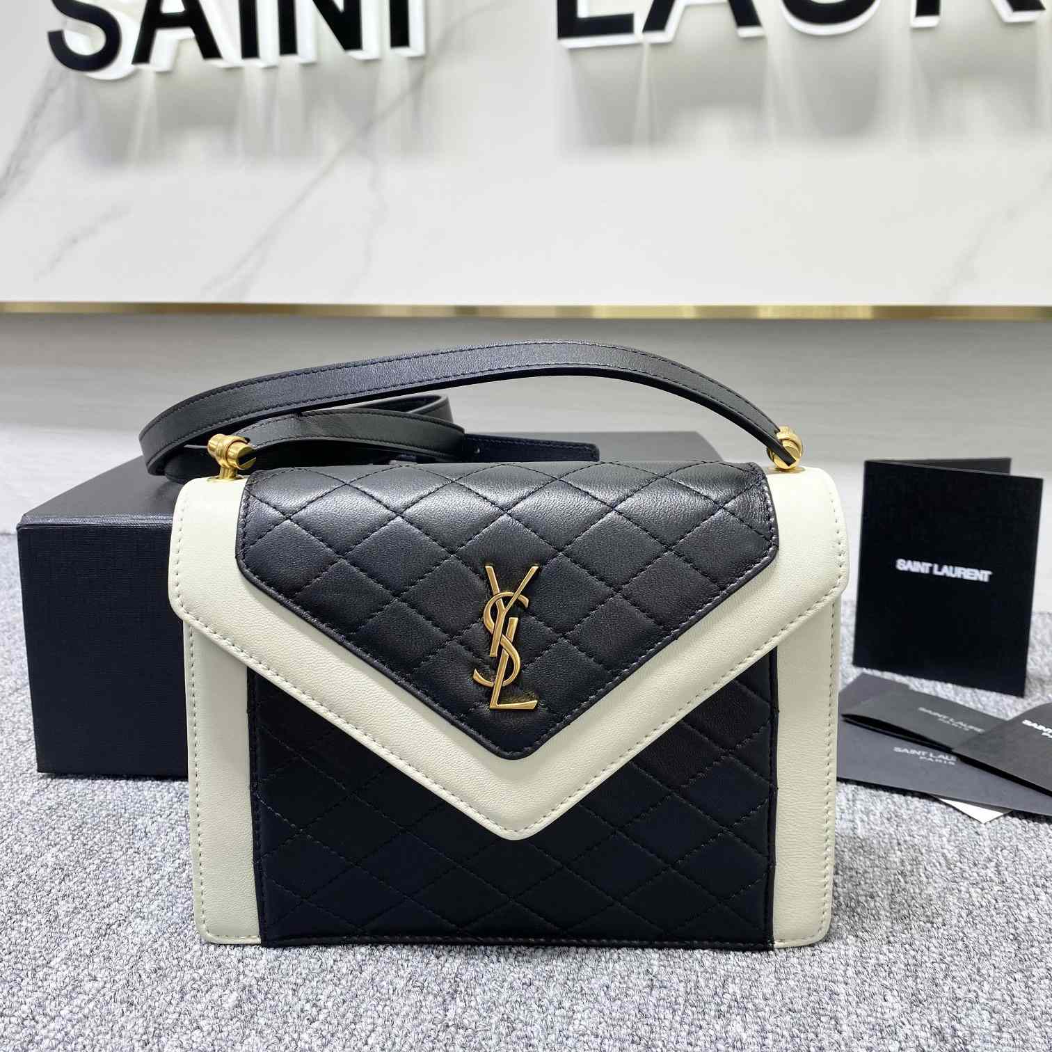Saint Laurent Gaby Mini Satchel In Quilted Lambskin - PerfectKickZ
