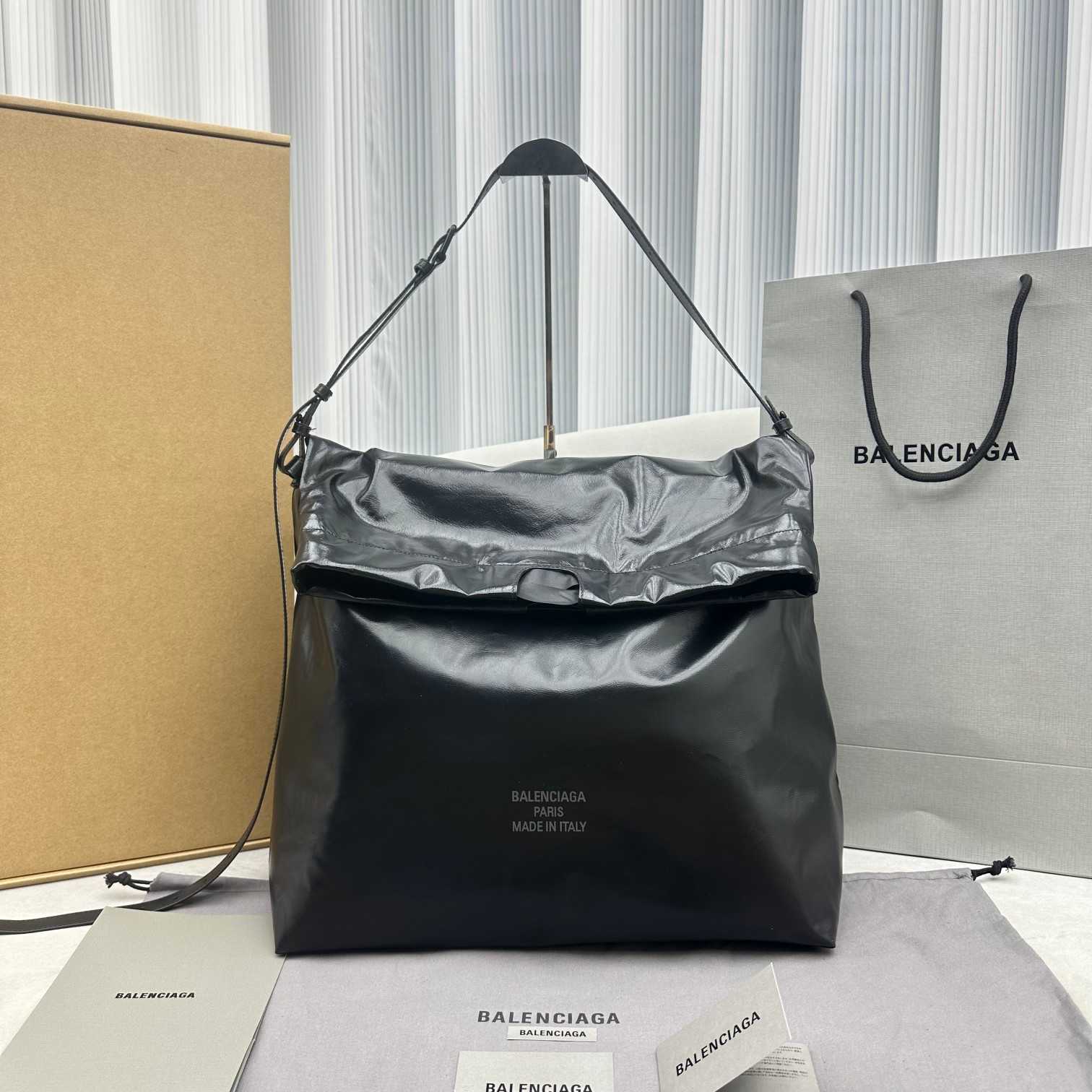 Balenciaga Trash Bag Large Pouch In Black(37-40-52cm) - PerfectKickZ