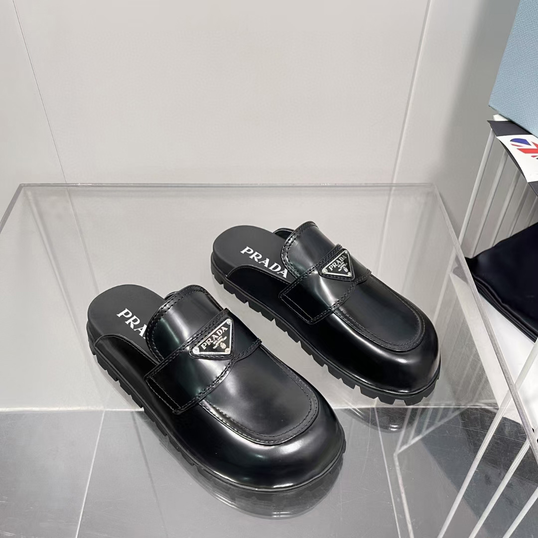 Prada Leather Sabots - PerfectKickZ