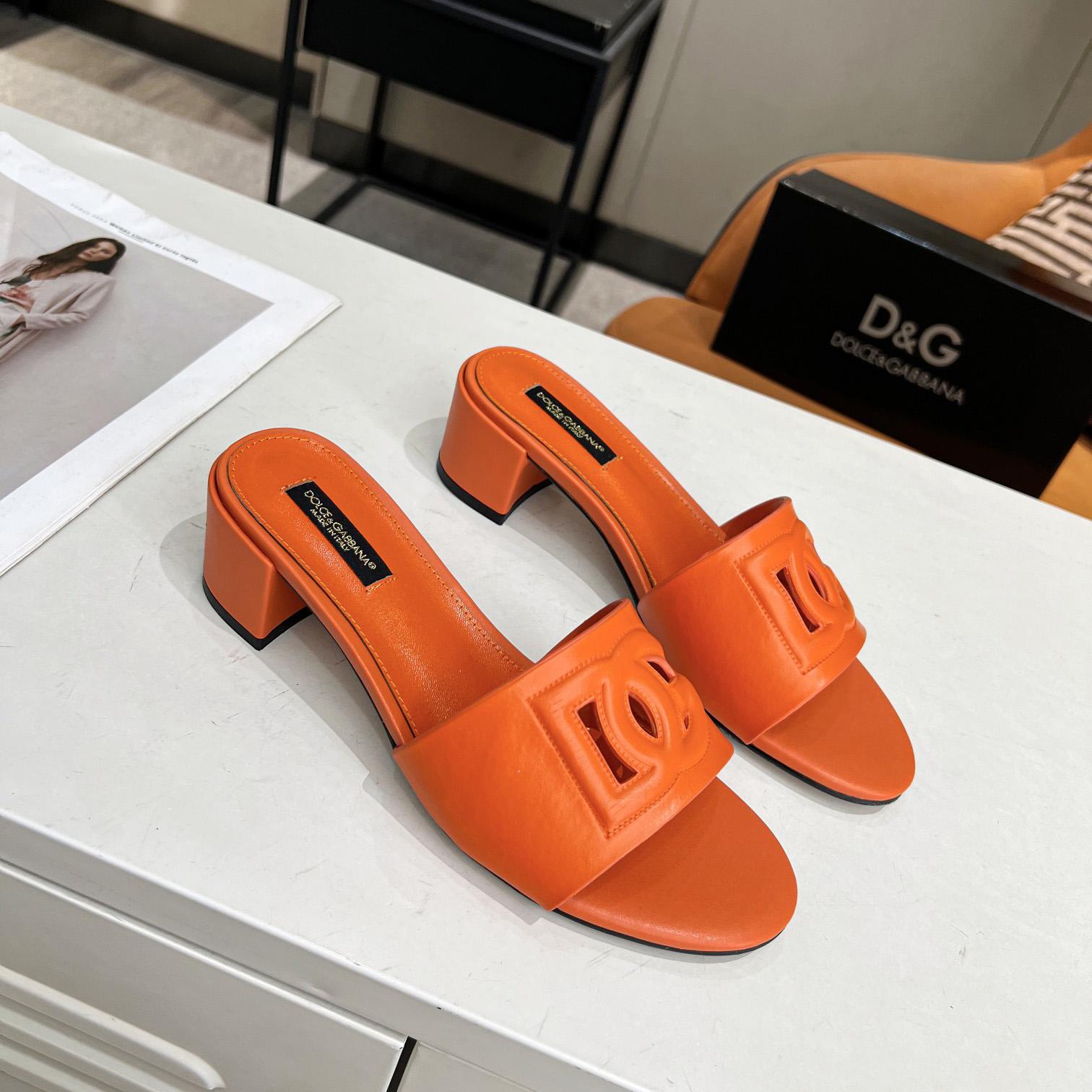 Dolce & Gabbana Calfskin Mules With DG Millennials Logo - PerfectKickZ