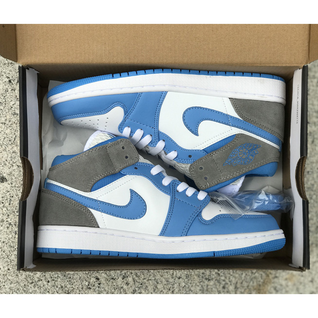 Air Jordan 1 Mid “University Blue” Sneaker    DX9276-100 - PerfectKickZ
