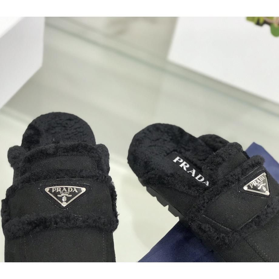 Prada Shearling Slippers - PerfectKickZ