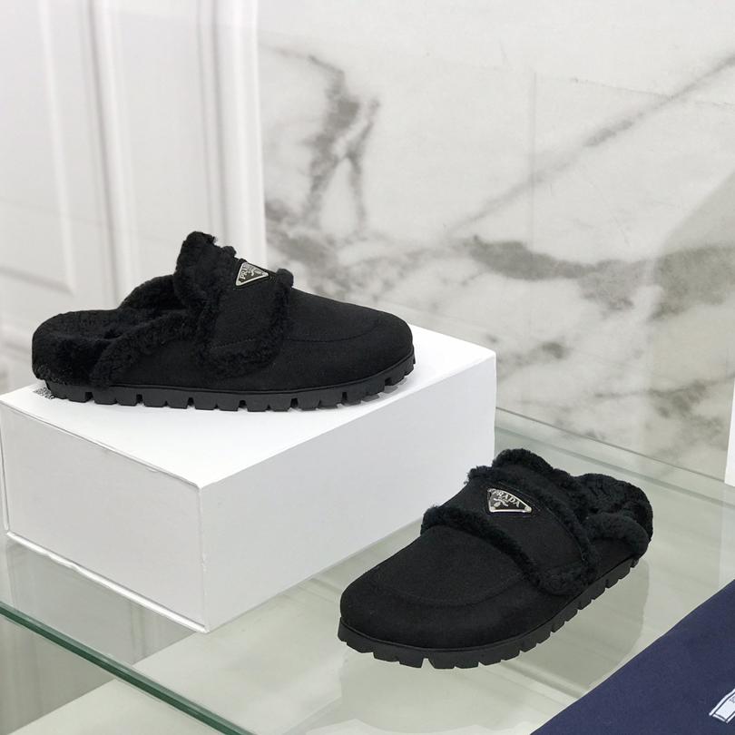 Prada Shearling Slippers - PerfectKickZ