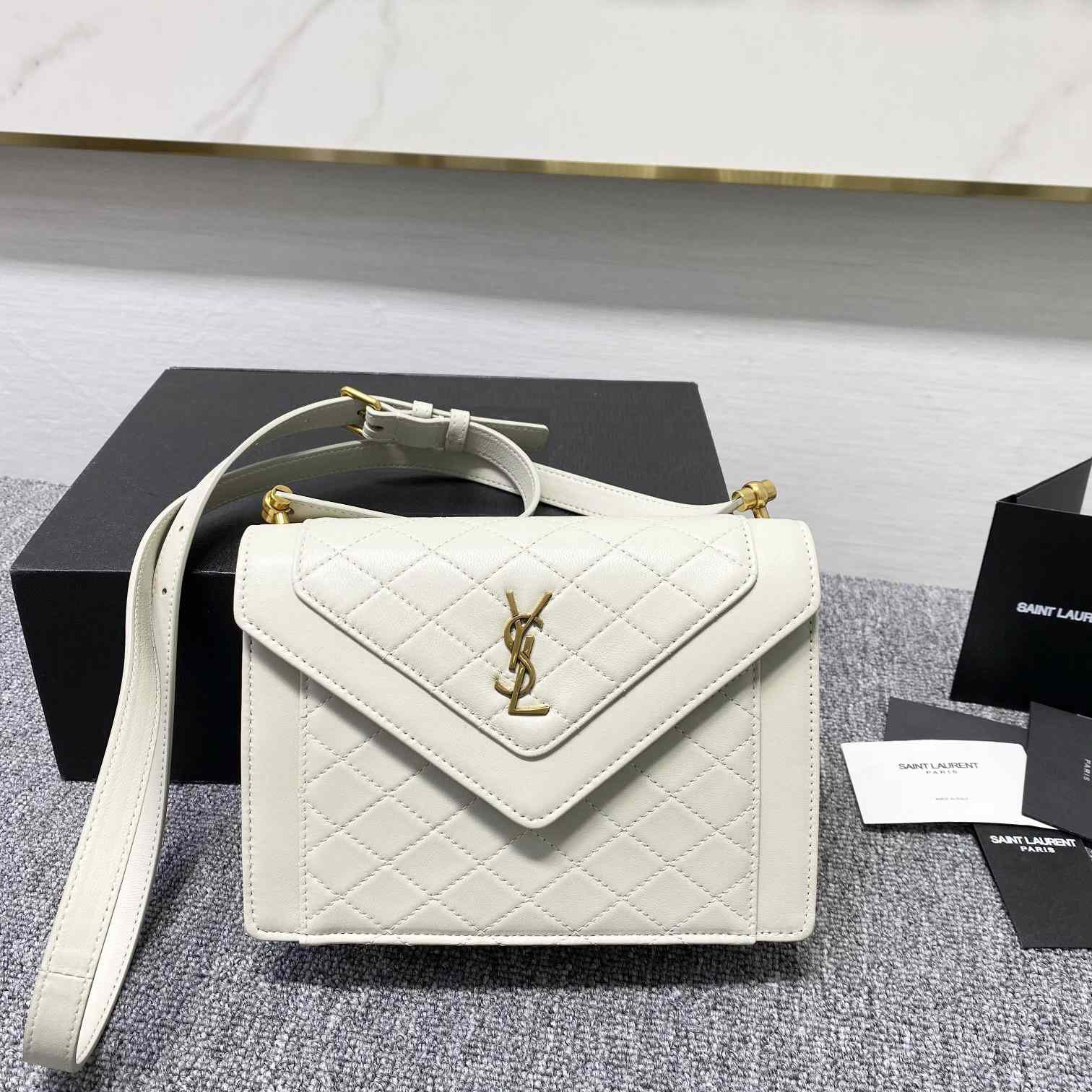 Saint Laurent Gaby Mini Satchel In Quilted Lambskin - PerfectKickZ