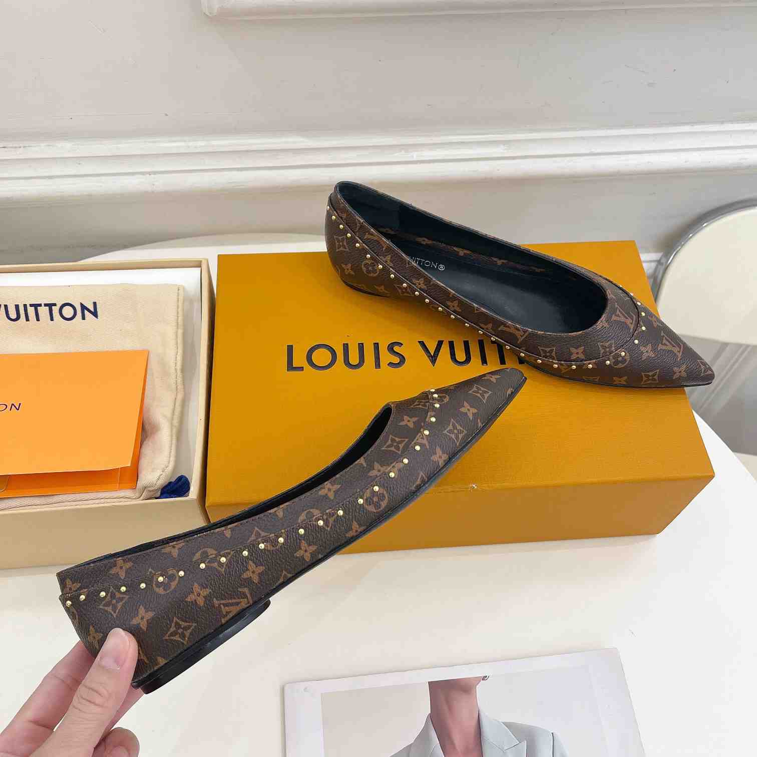 Louis Vuitton Signature Flat Ballerina    - PerfectKickZ