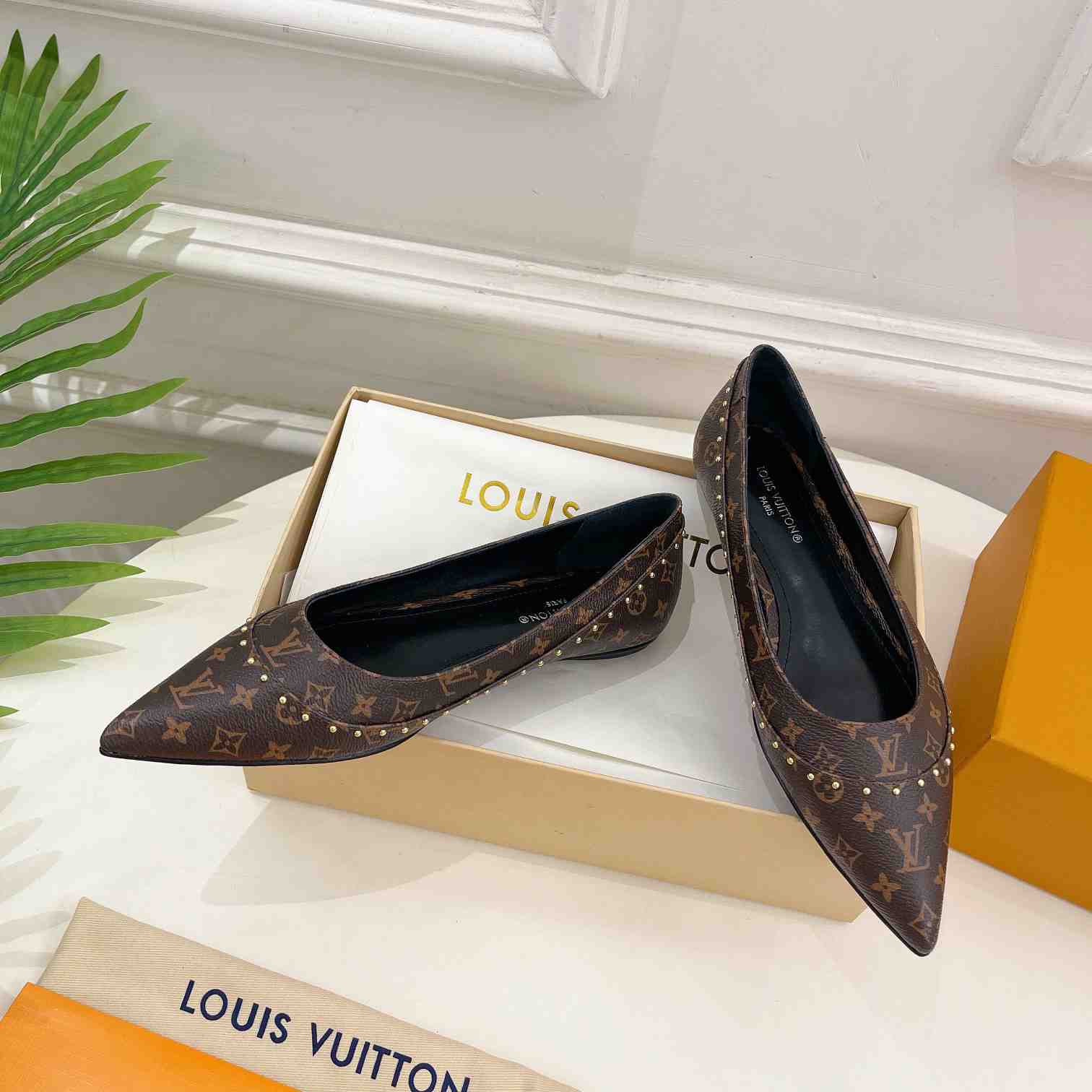 Louis Vuitton Signature Flat Ballerina    - PerfectKickZ