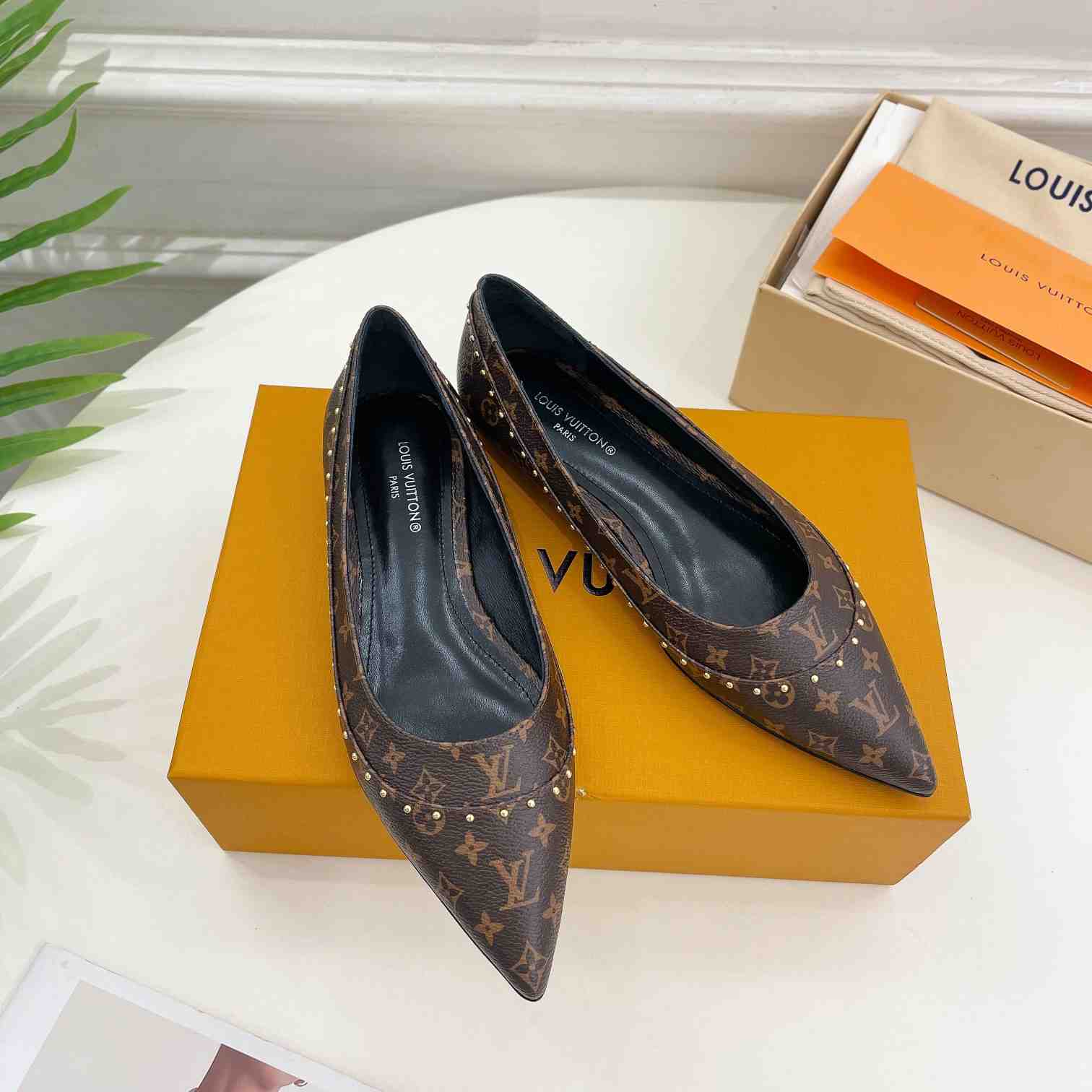 Louis Vuitton Signature Flat Ballerina    - PerfectKickZ