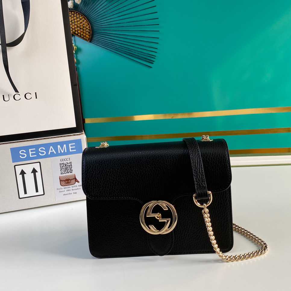 Gucci Interlocking Leather Crossbody Bag(20-15-7.5cm)   510304 - PerfectKickZ