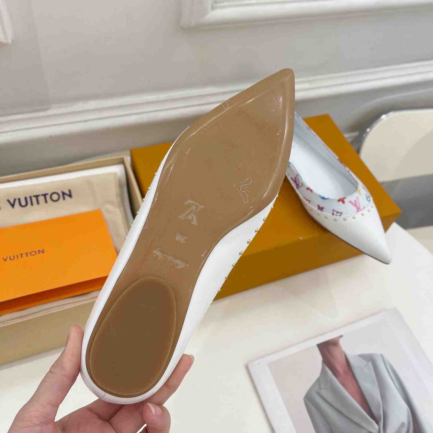 Louis Vuitton Signature Flat Ballerina    - PerfectKickZ