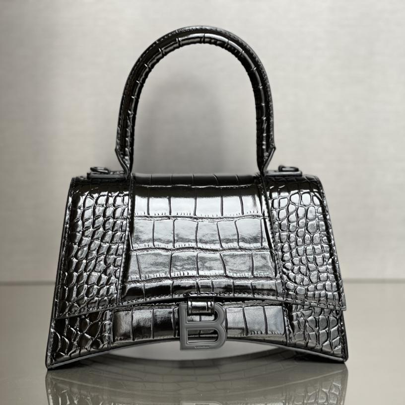 Balenciaga Degrade Crocodile Embossed Hourglass Small Crossbody Bag(23-10-24cm) - PerfectKickZ