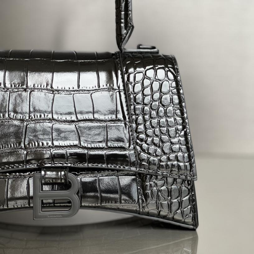 Balenciaga Degrade Crocodile Embossed Hourglass Small Crossbody Bag(23-10-24cm) - PerfectKickZ