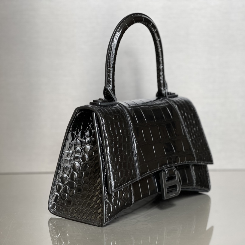 Balenciaga Degrade Crocodile Embossed Hourglass Small Crossbody Bag(23-10-24cm) - PerfectKickZ