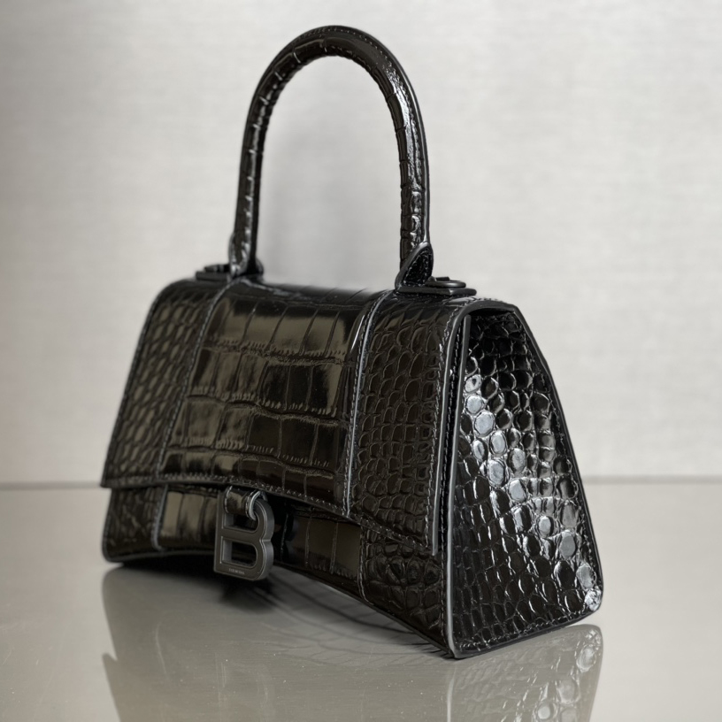 Balenciaga Degrade Crocodile Embossed Hourglass Small Crossbody Bag(23-10-24cm) - PerfectKickZ