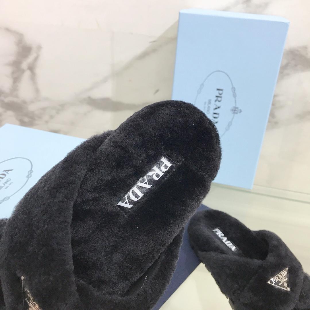Prada Shearling Sandals - PerfectKickZ