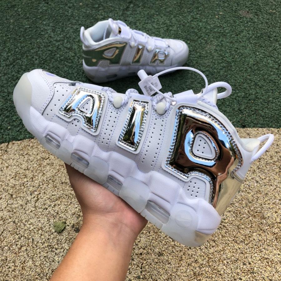 Nike Air More Uptempo Chrome Sneaker    917593-100 - PerfectKickZ