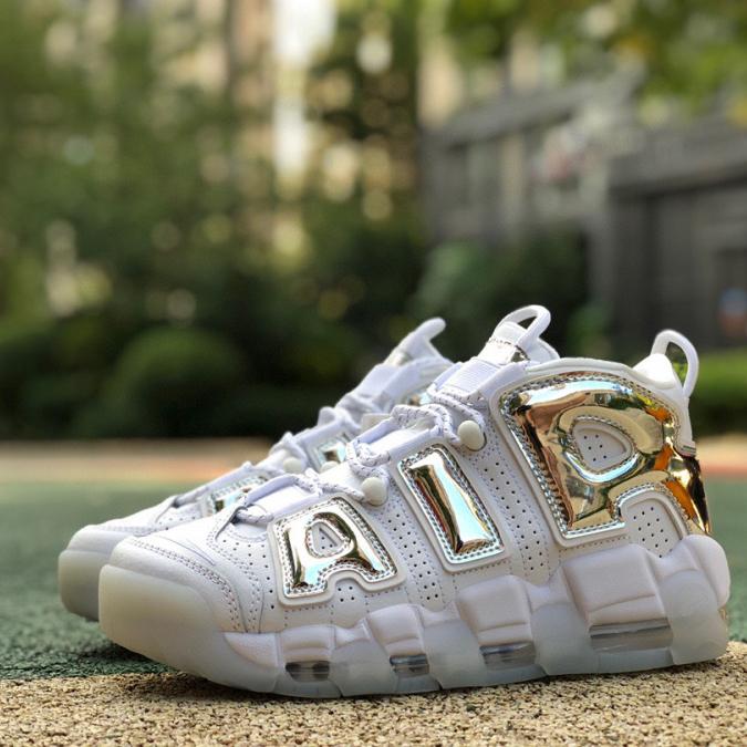 Nike Air More Uptempo Chrome Sneaker    917593-100 - PerfectKickZ