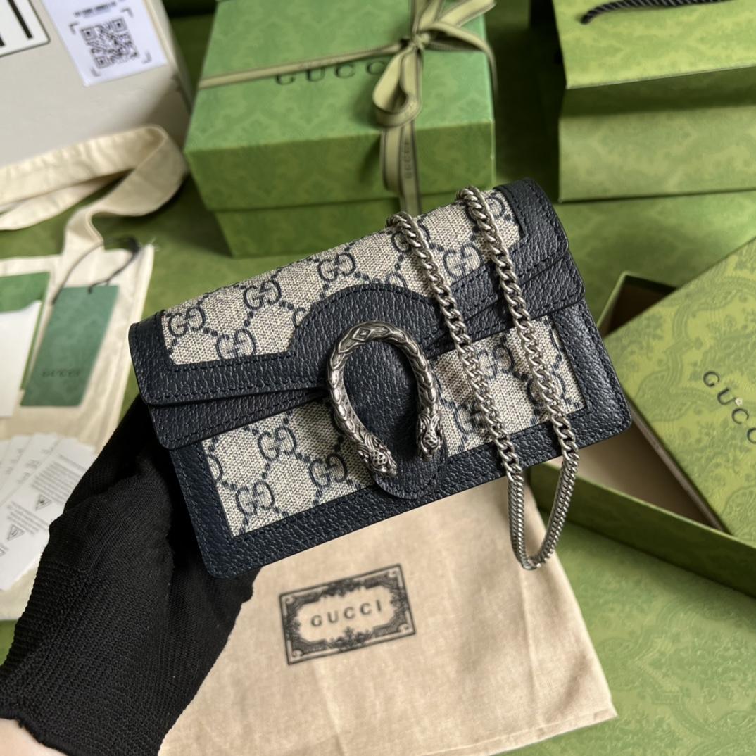 Gucci Dionysus Leather Super Mini Bag(16.5-10-4.5cm)    - PerfectKickZ