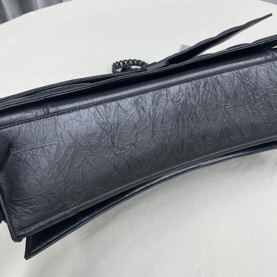 Balenciaga Women's Crush Large Chain Bag Quilted In Black(40-11-25cm) - PerfectKickZ