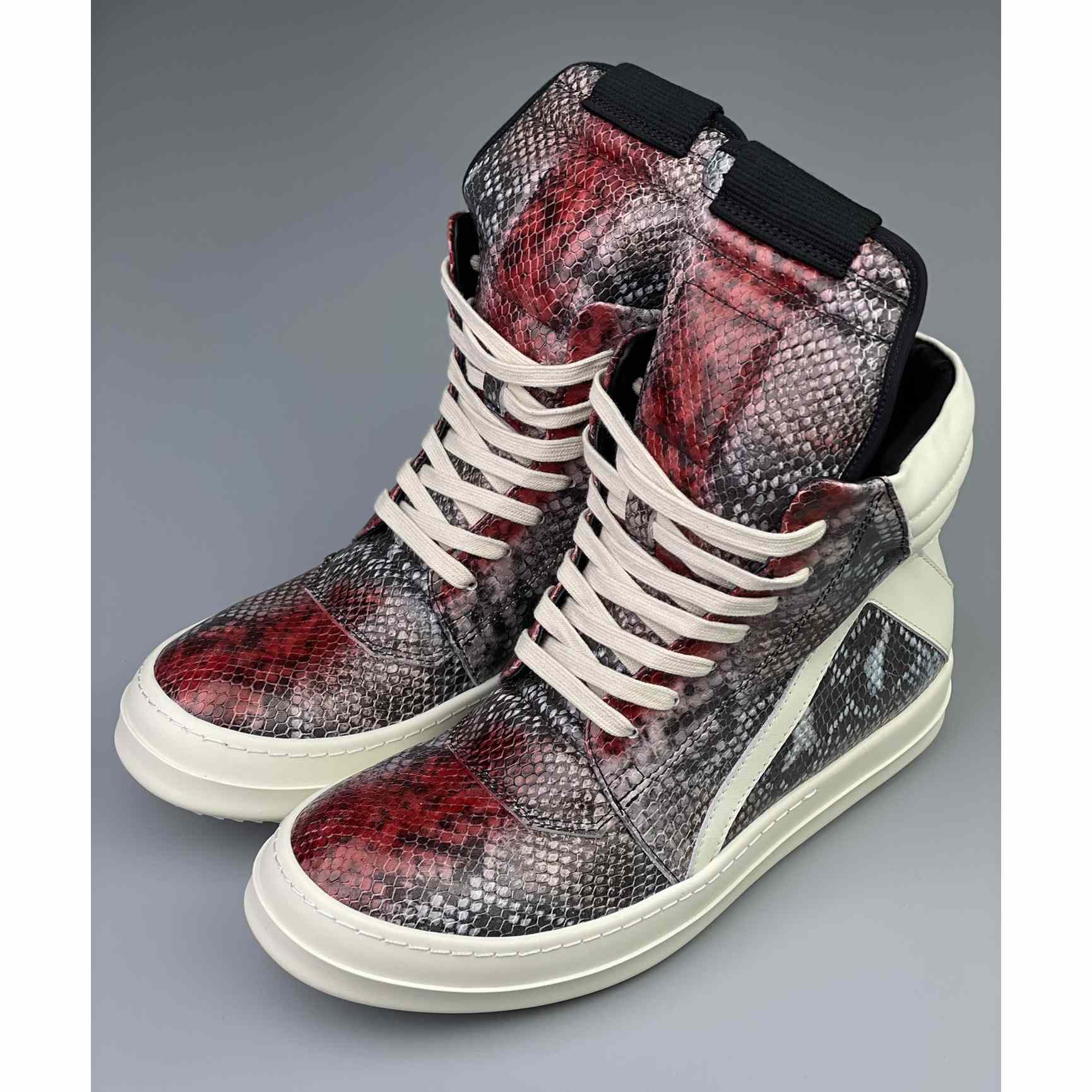 Rick Owens Geobasket High Top Sneakers - PerfectKickZ