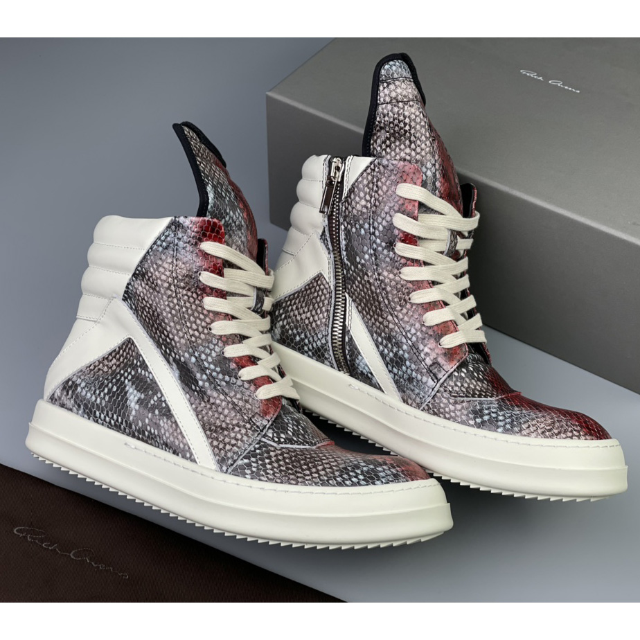 Rick Owens Geobasket High Top Sneakers - PerfectKickZ
