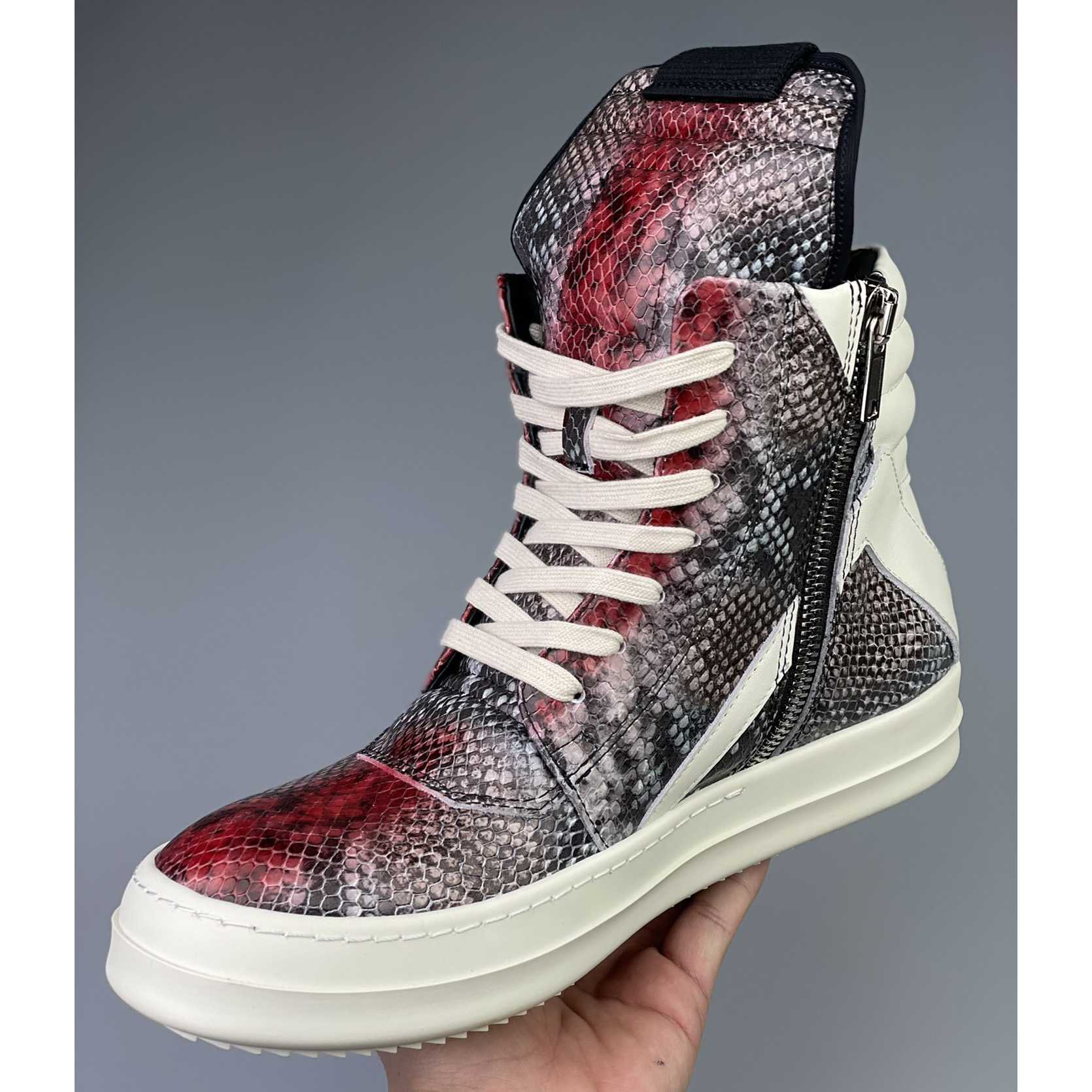 Rick Owens Geobasket High Top Sneakers - PerfectKickZ