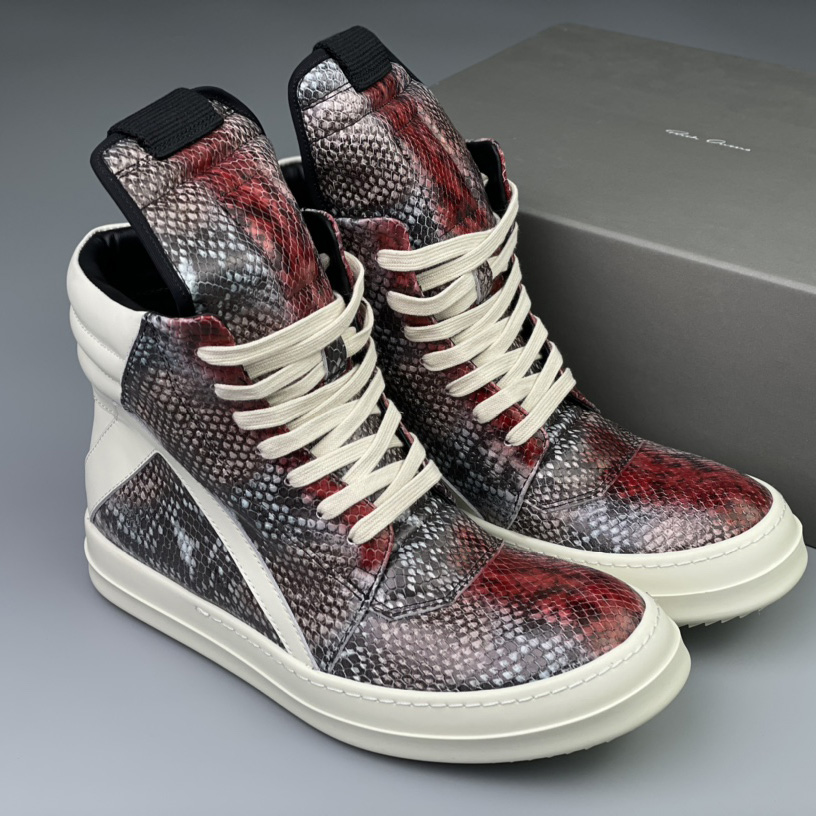 Rick Owens Geobasket High Top Sneakers - PerfectKickZ