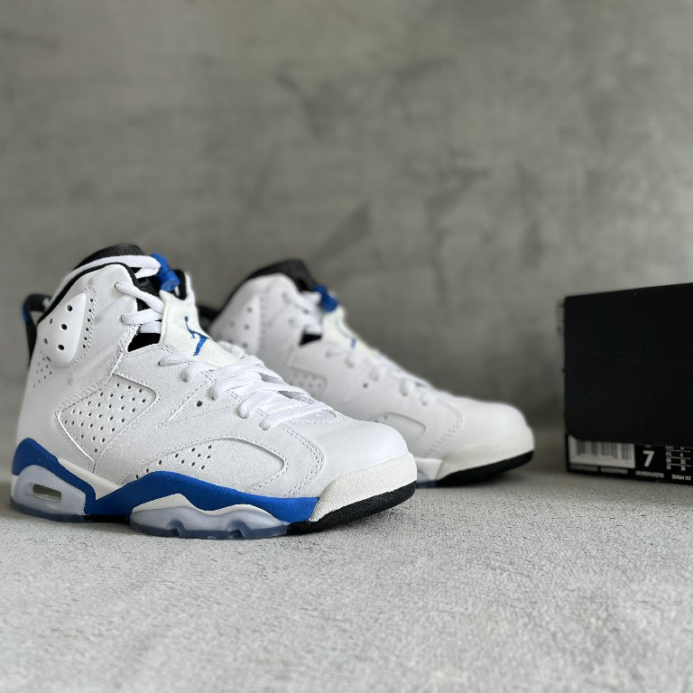 Air Jordan 6 Retro “Sport Blue” Sneaker     384664-107 - PerfectKickZ
